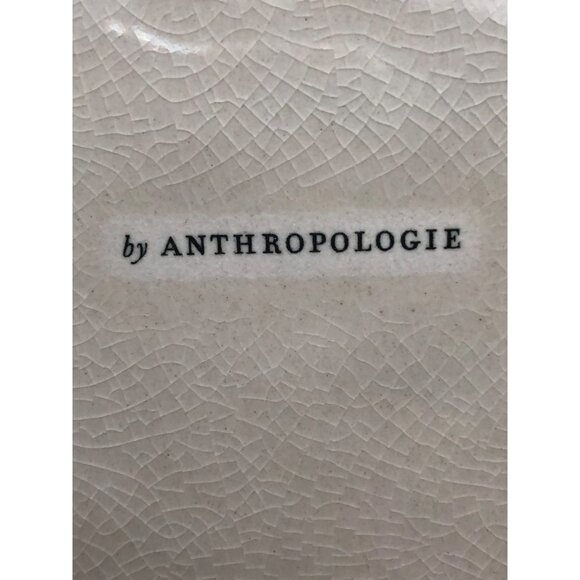 Anthropologie Lilypad Floral Ceramic Salad/Dessert Plates Set Of 2 8" Pink/Yello - Picture 3 of 5